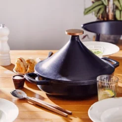 NORI Tajine En Fonte Emaillée BEKA Ronde Noir D28