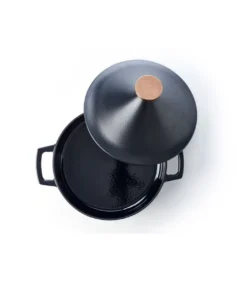 NORI Tajine En Fonte Emaillée BEKA Ronde Noir D28 -Maison Cuisine Série nori tajine en fonte emaillee beka ronde noir d28 3