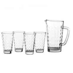 OPTIC Coffret Pichet Broc 1.2 L Avec 4 Verres Haut LEONARDO