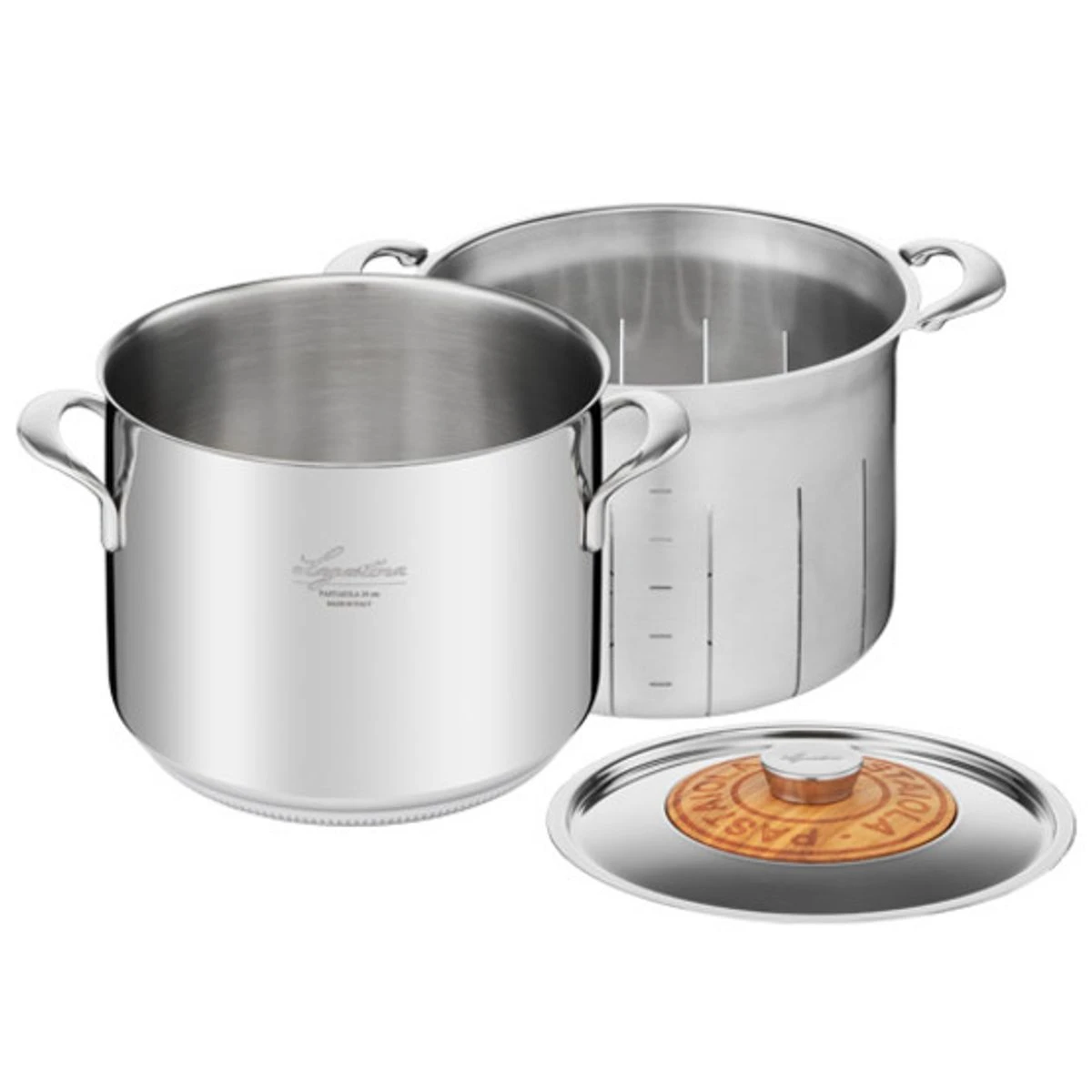 PASTAIOLA Cuit Pâtes Inox + Couvercle Lagostina D24 1 PASTAIOLA Cuit Pâtes Inox + Couvercle Lagostina D24