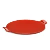 PIZZA Stone 36cm Four BBQ Emile HENRY Fond Lisse Rouge Coquelicot