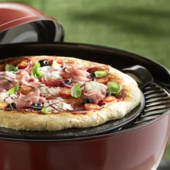 PIZZA Stone 36cm Four BBQ Emile HENRY Fond Lisse Rouge Coquelicot -Maison Cuisine Série pizza stone 36cm four bbq emile henry fond lisse rouge coquelicot 4