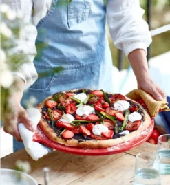 PIZZA Stone 36cm Four BBQ Emile HENRY Fond Lisse Rouge Coquelicot -Maison Cuisine Série pizza stone 36cm four bbq emile henry fond lisse rouge coquelicot 6