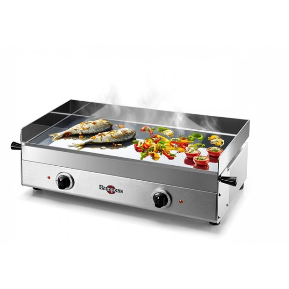PLANCHA Electrique INOX 65 X 40 3600W - DESIGN KRAMPOUZ 1 PLANCHA Electrique INOX 65 X 40 3600W - DESIGN KRAMPOUZ