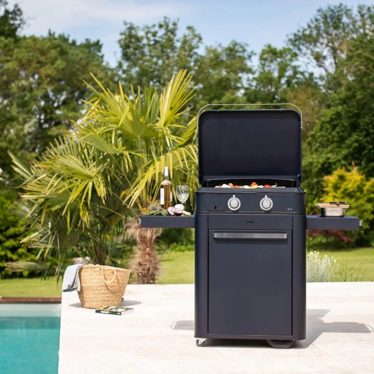 Plancha Gaz + Chariot + Capot Combo ENOSIGN 65 Bleu Navy 9 Plancha Gaz + Chariot + Capot Combo ENOSIGN 65 Bleu Navy – Image 9