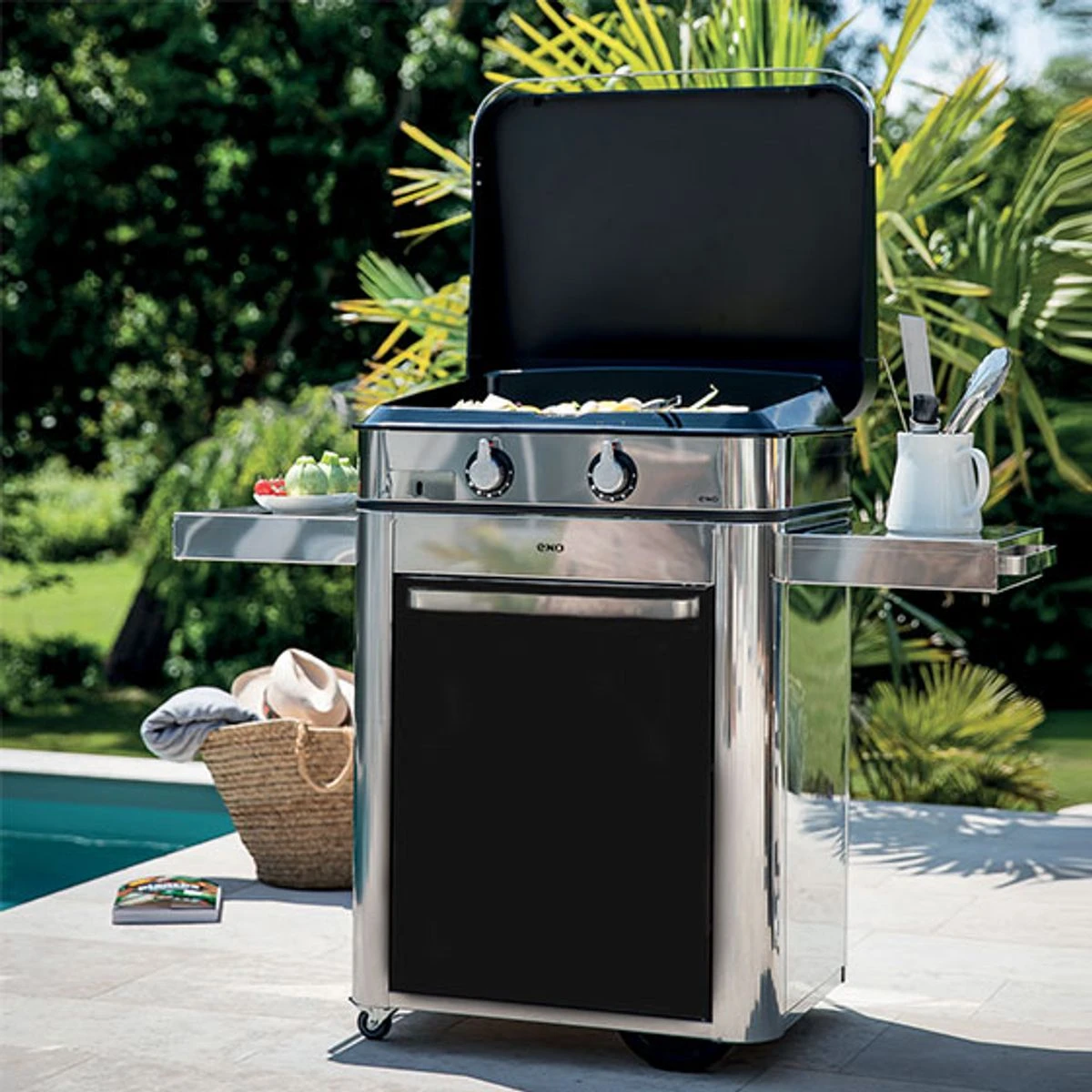 Plancha Gaz + Chariot + Capot Combo ENOSIGN 65 Noir Et Inox 11 Plancha Gaz + Chariot + Capot Combo ENOSIGN 65 Noir Et Inox – Image 11