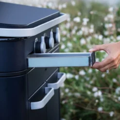 Plancha Gaz + Chariot + Capot Combo ENOSIGN 80 Bleu Navy -Maison Cuisine Série plancha gaz chariot capot combo enosign 80 bleu navy 19