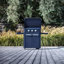 Plancha Gaz + Chariot + Capot Combo ENOSIGN 80 Bleu Navy