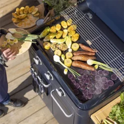 Plancha Gaz + Chariot + Capot Combo ENOSIGN 80 Bleu Navy -Maison Cuisine Série plancha gaz chariot capot combo enosign 80 bleu navy 8