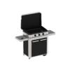 Plancha Gaz + Chariot + Capot Combo ENOSIGN 80 Noir Et Inox