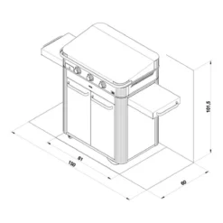 Plancha Gaz + Chariot + Capot Combo ENOSIGN 80 Noir Et Inox 37 Plancha Gaz + Chariot + Capot Combo ENOSIGN 80 Noir Et Inox -Maison Cuisine Série plancha gaz chariot capot combo enosign 80 noir et inox 17