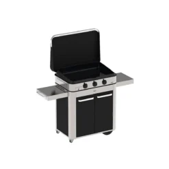 Plancha Gaz + Chariot + Capot Combo ENOSIGN 80 Noir Et Inox