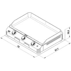Plancha Gaz Fonte Fusion ENO 75 Gris Cargo -Maison Cuisine Série plancha gaz fonte fusion eno 75 gris cargo 14