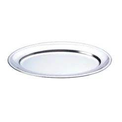 Plat Ovale Inox Service Et Plateau Fruits De Mer - 60 X 38 Cm ARTAME