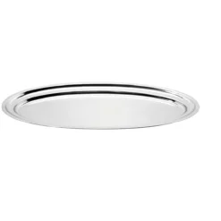 Plat Ovale Inox Service Et Plateau Fruits De Mer - 70 X 32 Cm ARTAME