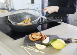 Poêle à Frire Haute Wok Panier à Friture Aluminium Forgé Revêtu 28 Baumalu