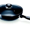 PRO INDUC Sauteuse Wok Induction Corps Alu ép 3mm Revêtu D28 + Couvercle BEKA