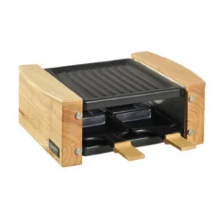 Raclette/Gril 650w Noire Bois KITCHEN CHEF 4 Personnes