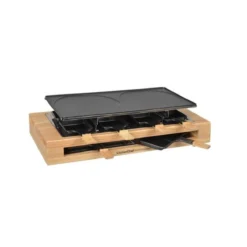 Raclette/Gril Poêlons Maxi 1500w Bois KITCHEN CHEF 8 Personnes