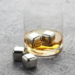 Set De 4 Glaçons Réutilisables En Inox Avec Pochette Point Virgule