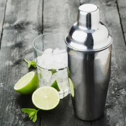 Shaker Cocktail Inox Bouchon Filtre Et Couvercle Point Virgule
