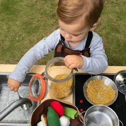 Tablier En Cuir Enfant XAPRON KANSAS Marron -Maison Cuisine Série tablier en cuir enfant xapron kansas marron 2