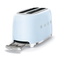 Toaster 2 Fentes Long Grille Pain Années 50 SMEG Bleu Azur -Maison Cuisine Série toaster 2 fentes long grille pain annees 50 smeg bleu azur 4