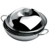 Wok Inox Trilamine CRISTEL D38 + Couvercle Grille Et Spatule